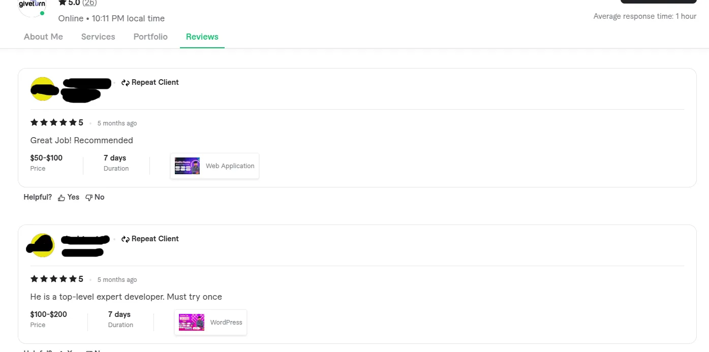 fiverr review for giveturn