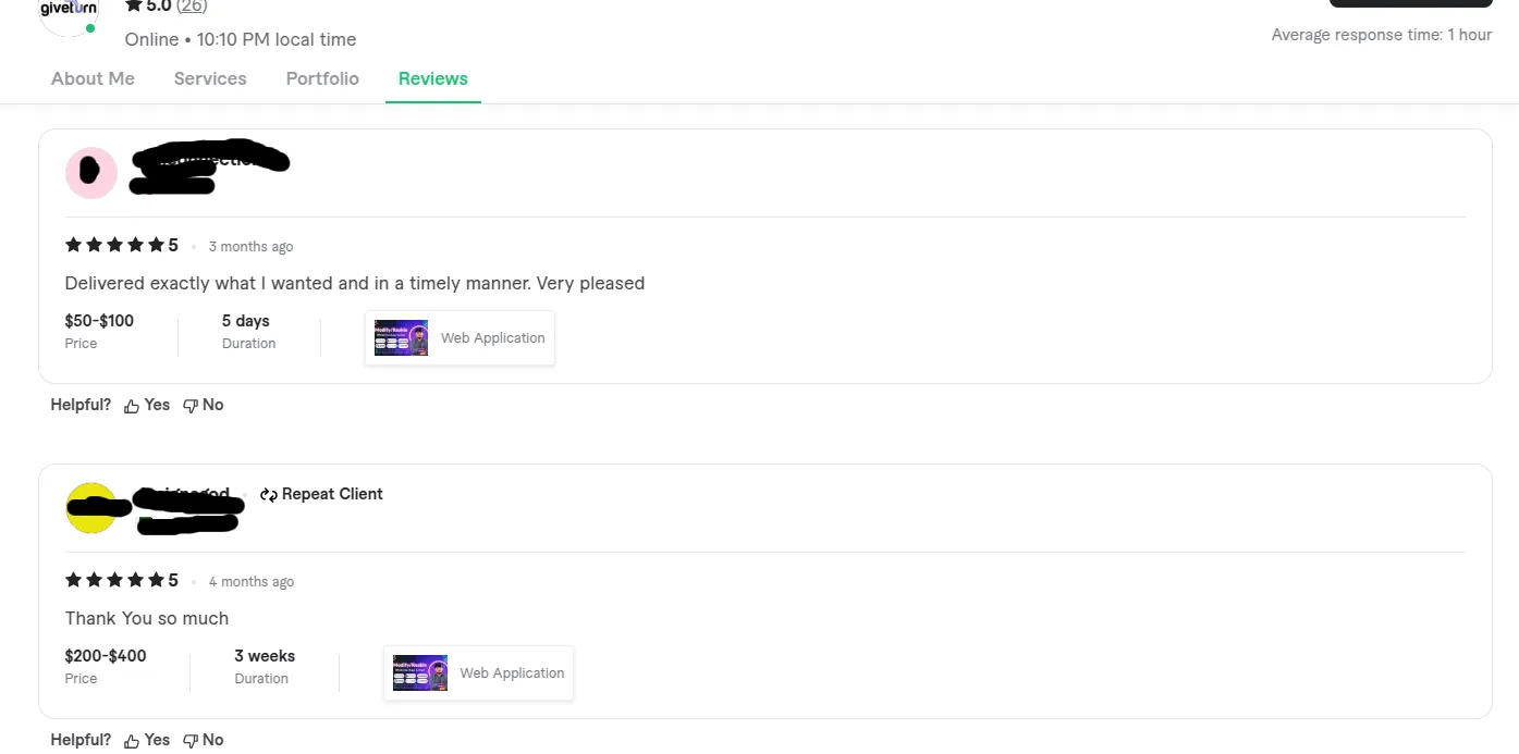 fiverr review for giveturn