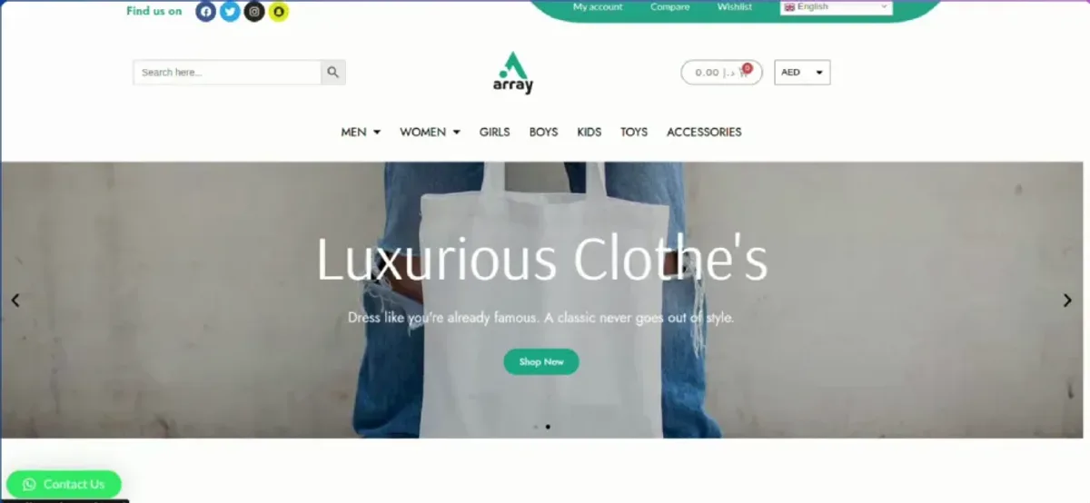 Array UAE website preview