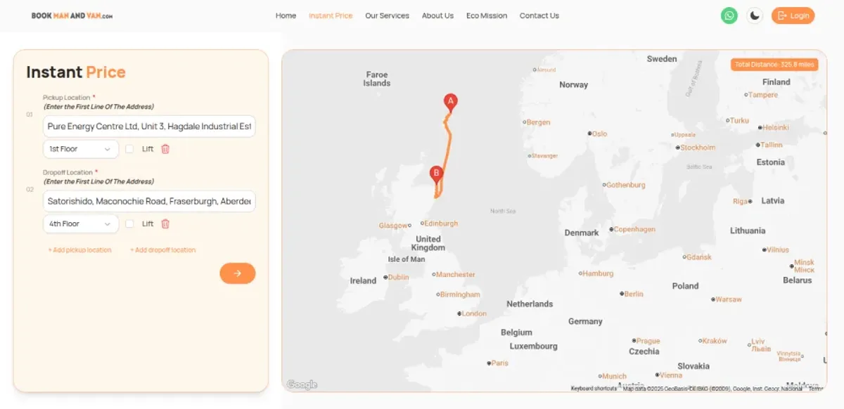 BookManAndVan website preview