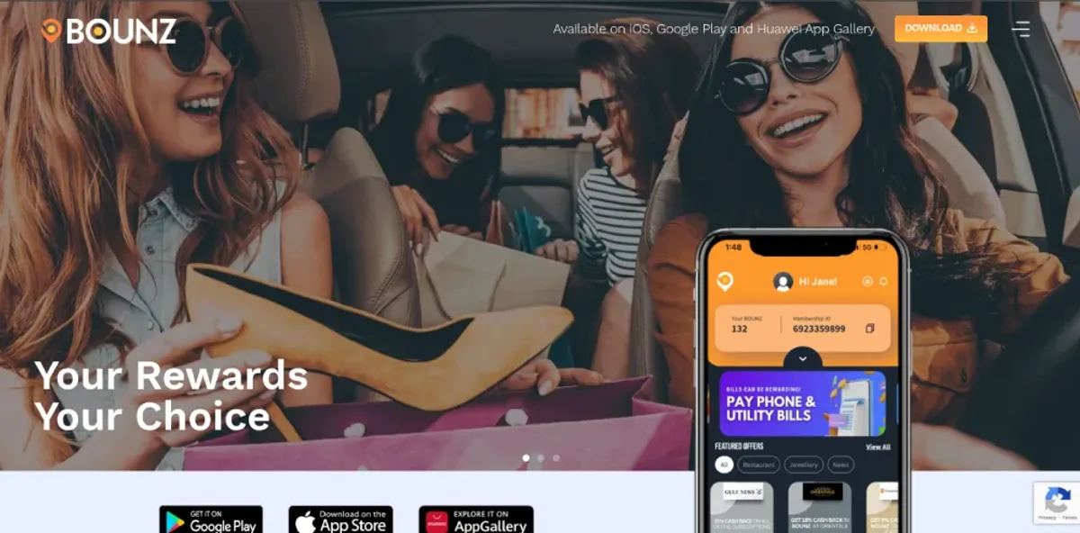 BOUNZ Rewards website preview