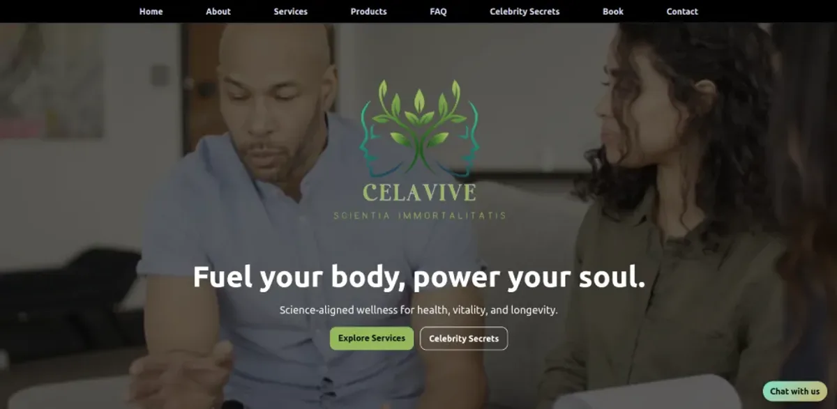 Celavive website preview
