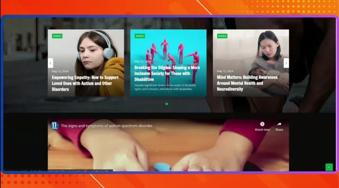 Auwareness website — blog article thumbnails