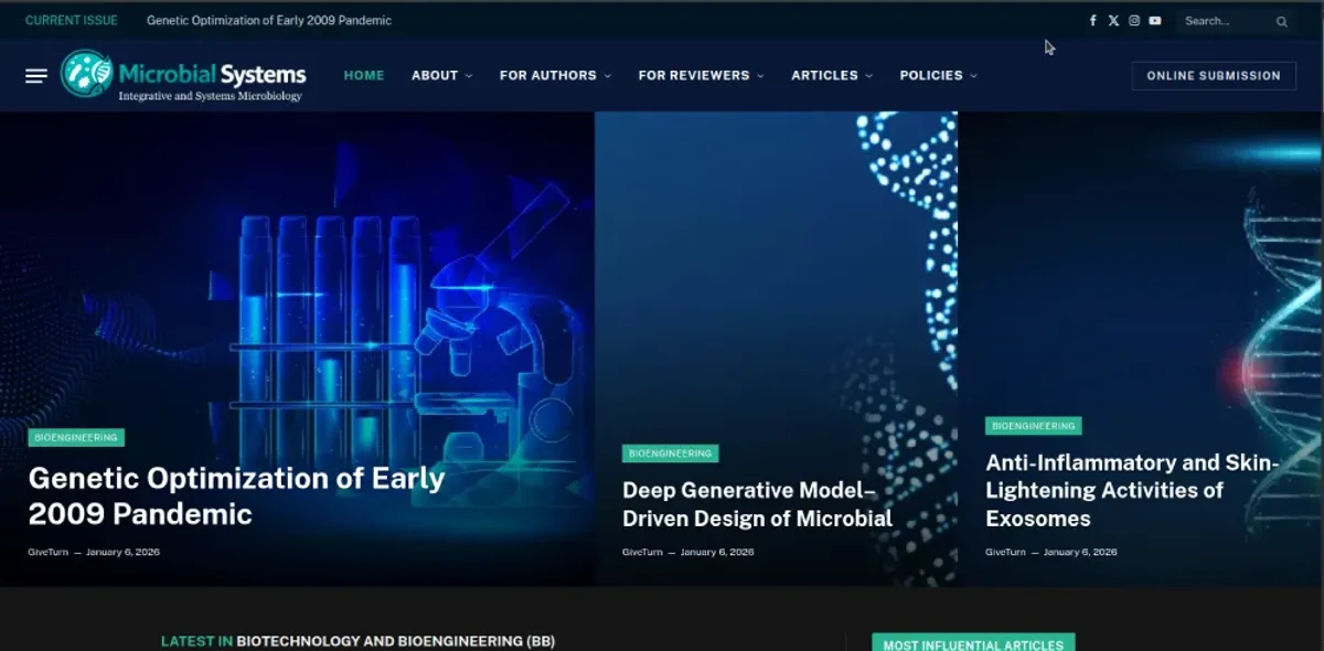 Microbial Systems website preview