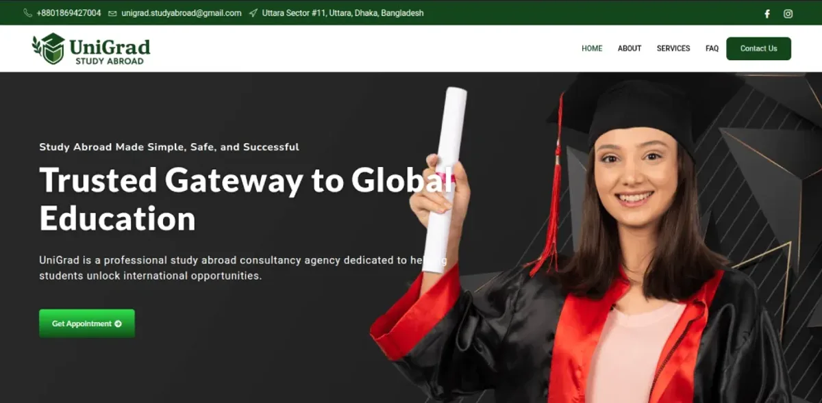 UniGrad website preview